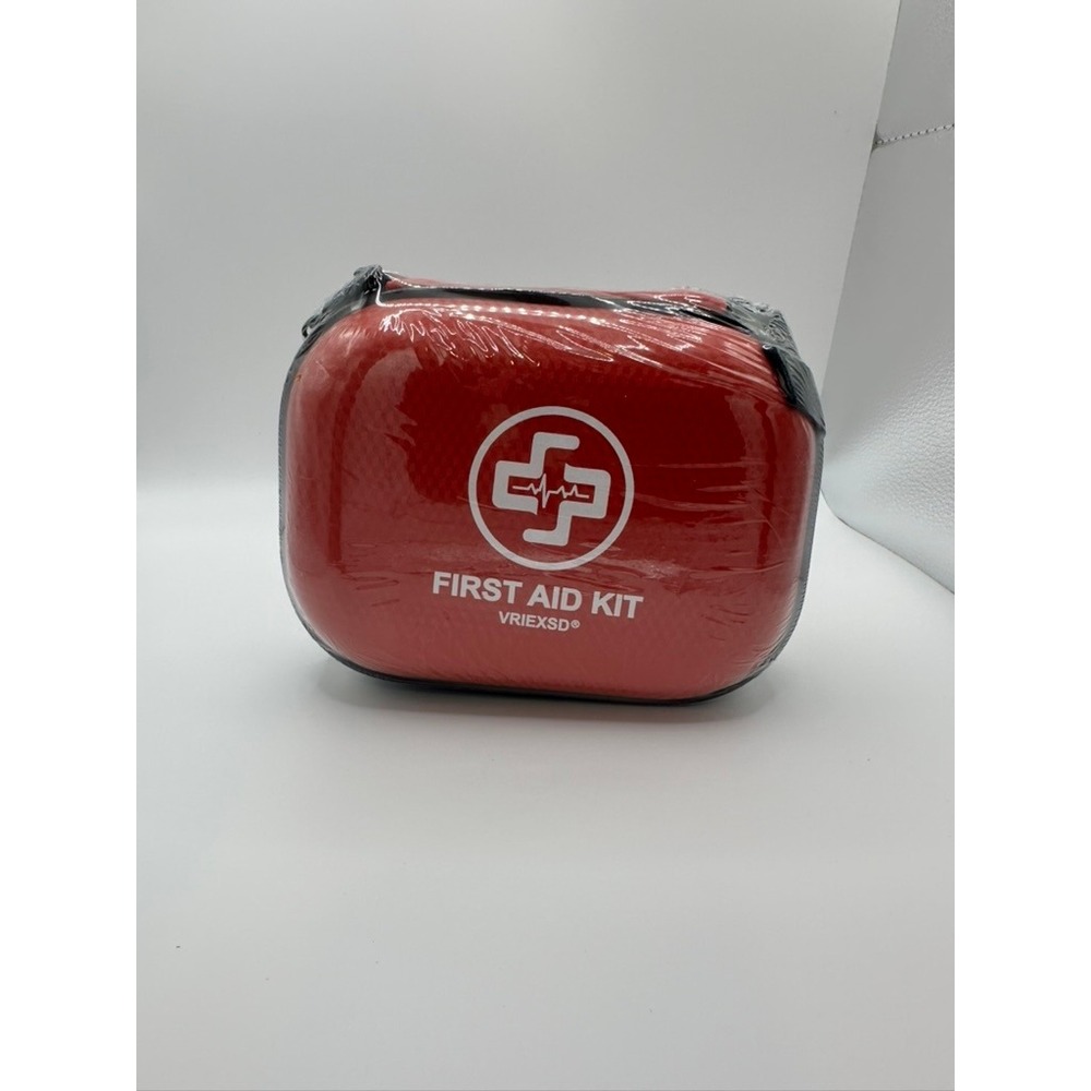 VRIEXSD 150 Piece Mini First Aid Kit Red Waterproof EVA Case Emergency Medical